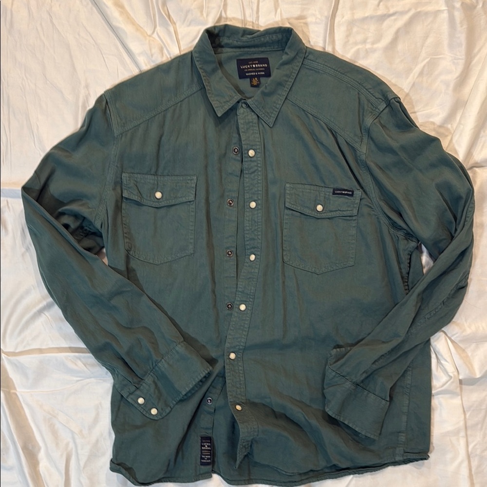 Lucky Brand Teal Button-Up Shirt